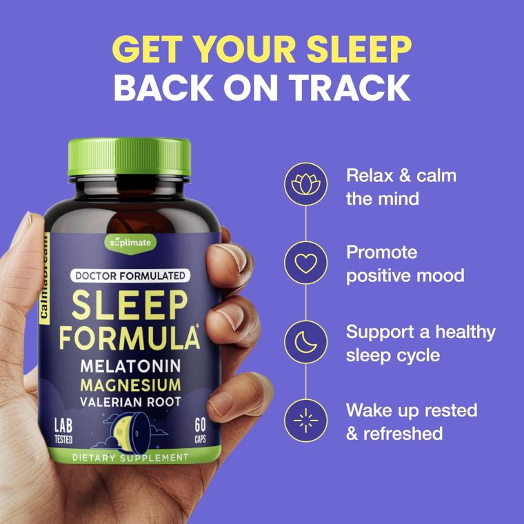9-in-1 Natural Sleep Aid for Adults - USA Made, Lab Tested with 5mg Melatonin, 108mg Magnesium for Sleep - TRAACS, Ashwagandha, Valerian Root, GABA, 5HTP, Sleep Supplement for Adults, Vegan, 60 Caps - Image 5