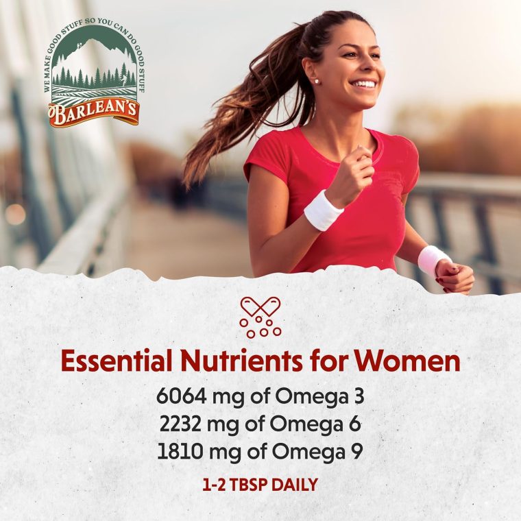 Barlean's Essential Woman Liquid Supplement for Women, Organic Flaxseed and Evening Primrose Oil for Healthy Hair, Nails and Skin, Omega 3 6 9 and GLA, 12 oz - Image 5
