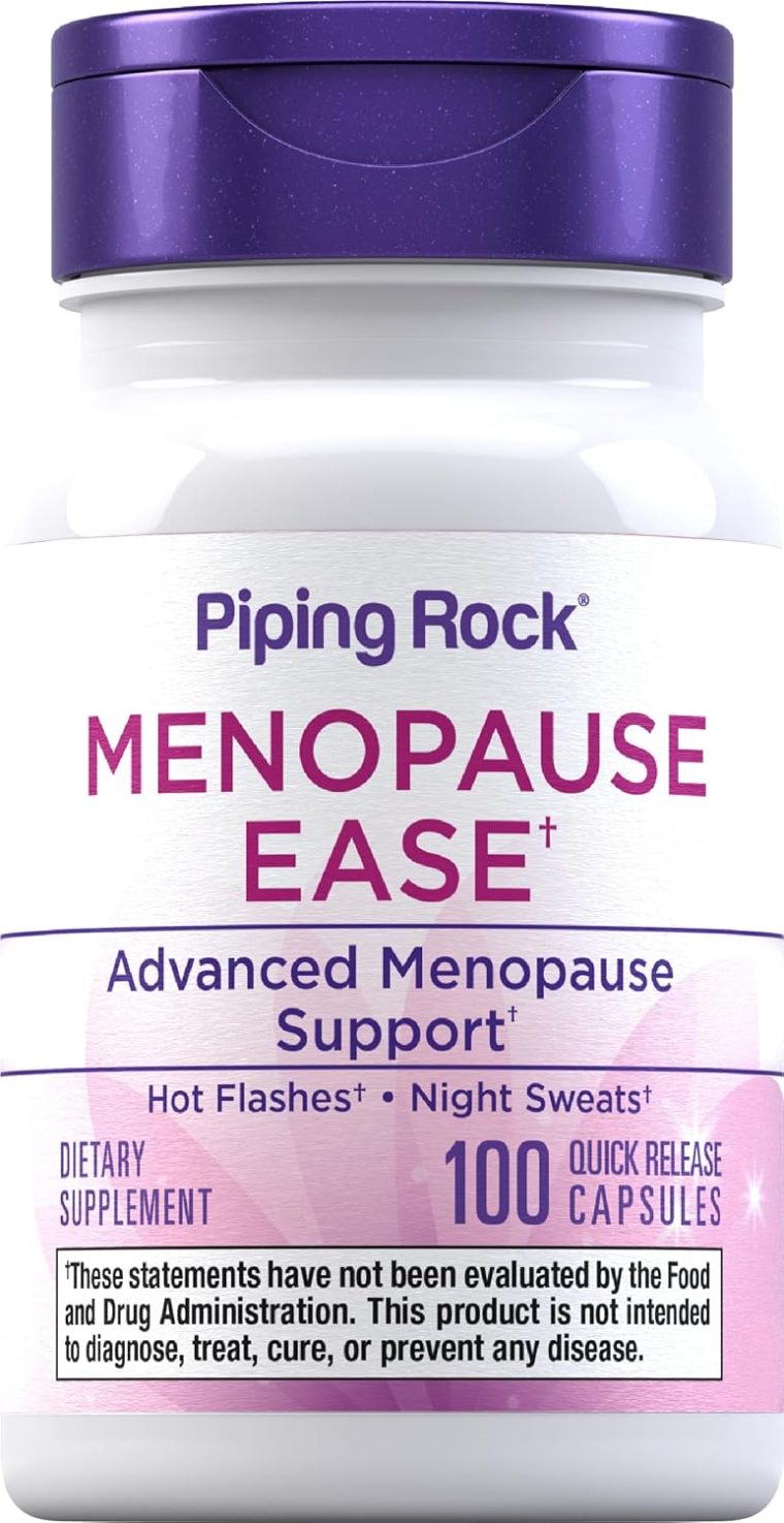 Piping Rock Menopause Support Supplement for Women | 100 Capsules | Advanced Complex Formula | with Black Cohosh, Red Clover, Chasteberry, Donq Quai | Non-GMO, Gluten Free