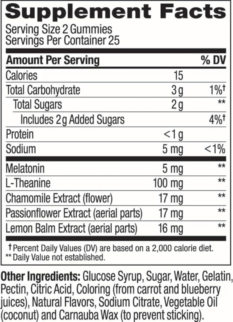 OLLY Extra Strength Sleep Gummy, 5 mg Melatonin, L-Theanine, Chamomile, Lemon Balm, Sleep Aid, BlackBerry - 50 Count - Image 9
