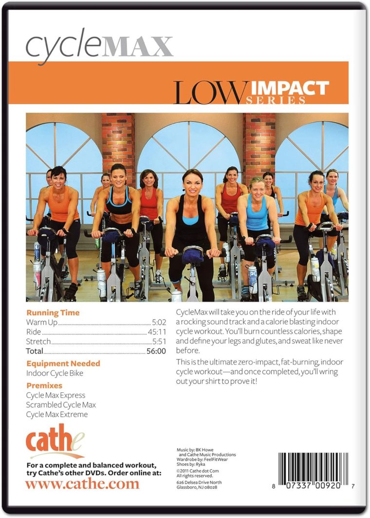 Cathe Friedrich Low Impact Cycle Max Indoor Cycling DVD - Use Cathe low impact Indoor cycling workouts for lower body sculpting, and aerobic conditioning - Image 2
