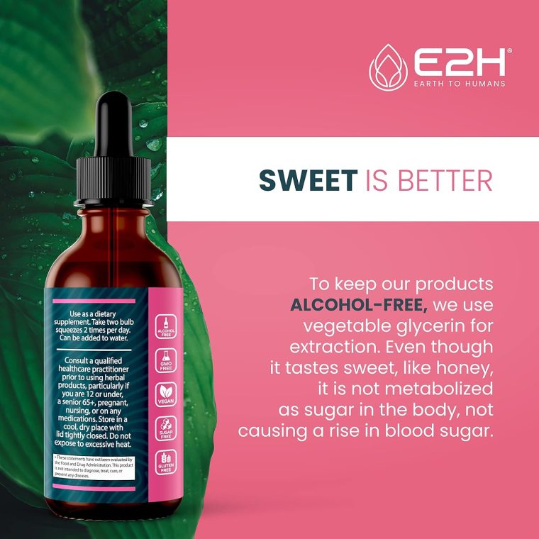 E2H All Natural Women's Wellness, Hormone Balance and PMS Relief with Black Cohosh, Dong Quai and Licorice Root for Hot Flash Relief (2 Bottles) - Image 5