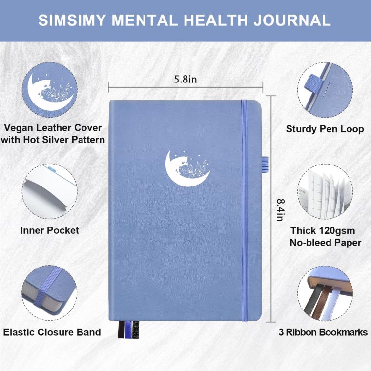 Mental Health Journal, 91-Day Self Care Journal for Women Men, Guided Anxiety & Stress Relief Journal with Mood Tracker, Cognitive Behavioral Therapy Journaling with Mental Health Coloring Pages & Dream Log - Image 6