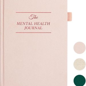 Mental Health Journal for Women and Men - Anxiety & Guided Journal with Mood & Habit Tracker - Take 5 Minuets Everyday - 91 Days Self Care Journal with Prompts, Pink