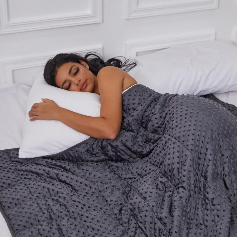 Weighted Blanket for Adults, Comfortable and Soft Throw Weighted Blanket with Premium Glass Beads for All Season 15 lbs 60"x80", Dark Grey - Image 5