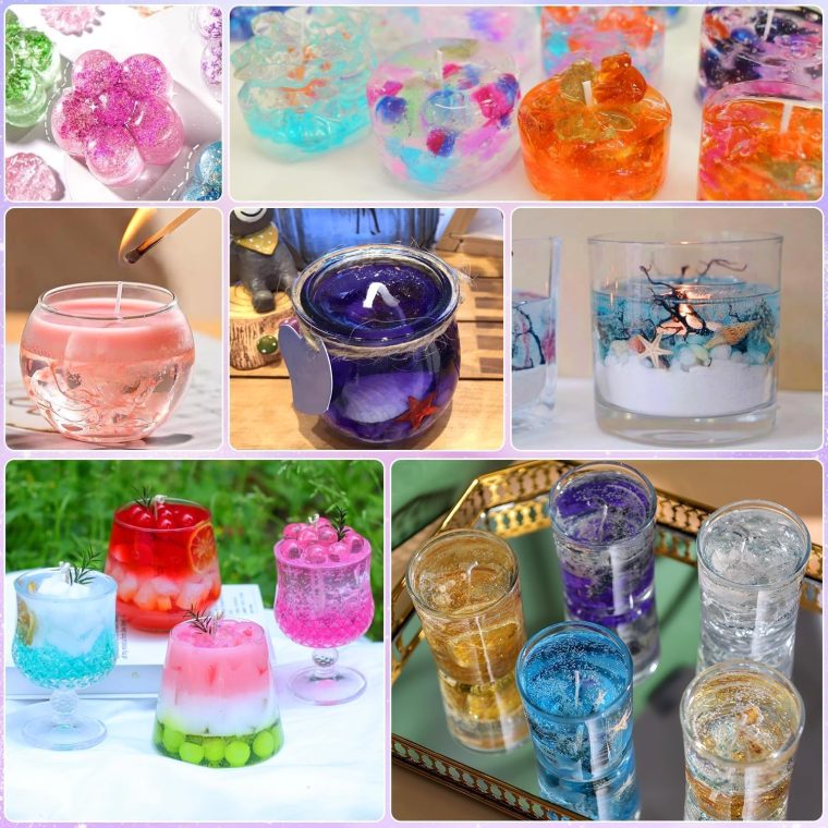 Clear Wax for Candle Making-DIY Aromatherapy Candle Making Gel raw Materials, can add Dried Flowers/Fragrance, smokeless Safe Candle Materials, Birthday Christmas Gift Decoration (Transparently) - Image 8