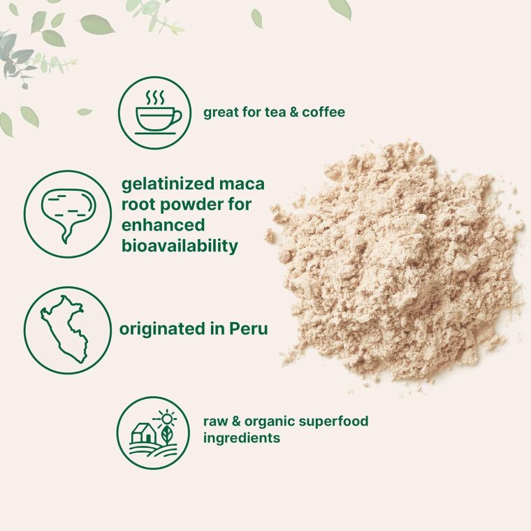 Organic Maca Root Powder, 2 Pound, Gelatinized for Better Absorption, Rich in Antioxidants, Help Energy, Stamina, Endurance, Strength and Immune System, No GMOs, Vegan Friendly and Peru Origin - Image 4