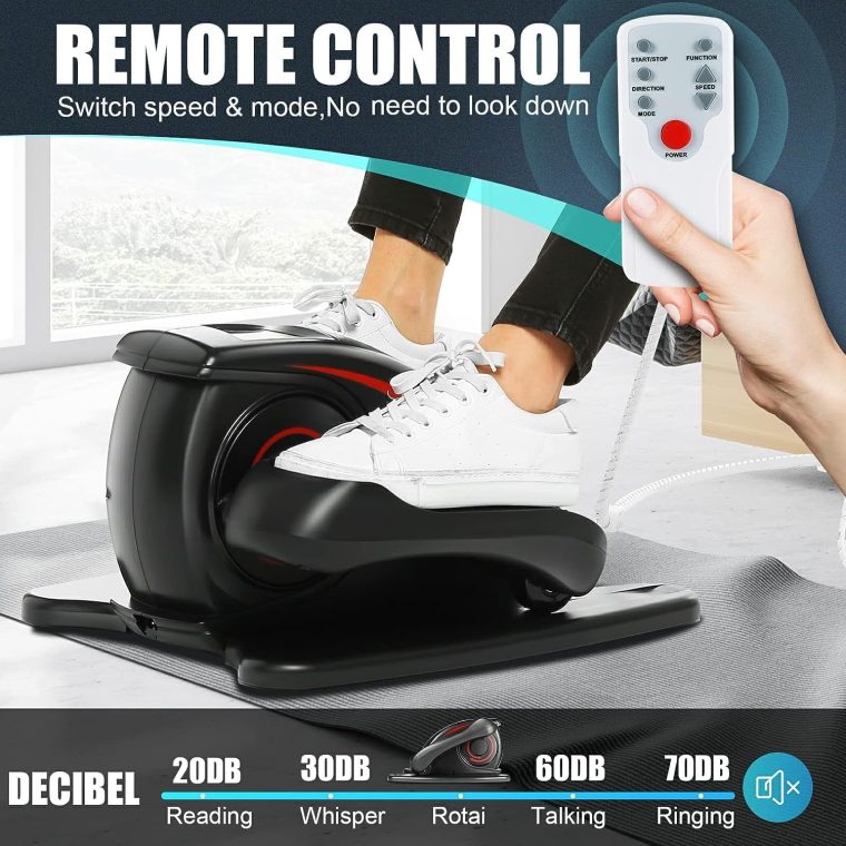 ANCHEER Under Desk Elliptical Machine - Quiet Pedal Exerciser for Seniors, Office & Home, Low-Impact Seated Leg Workout Equipment, Smart LCD Display, Remote Control - Image 5