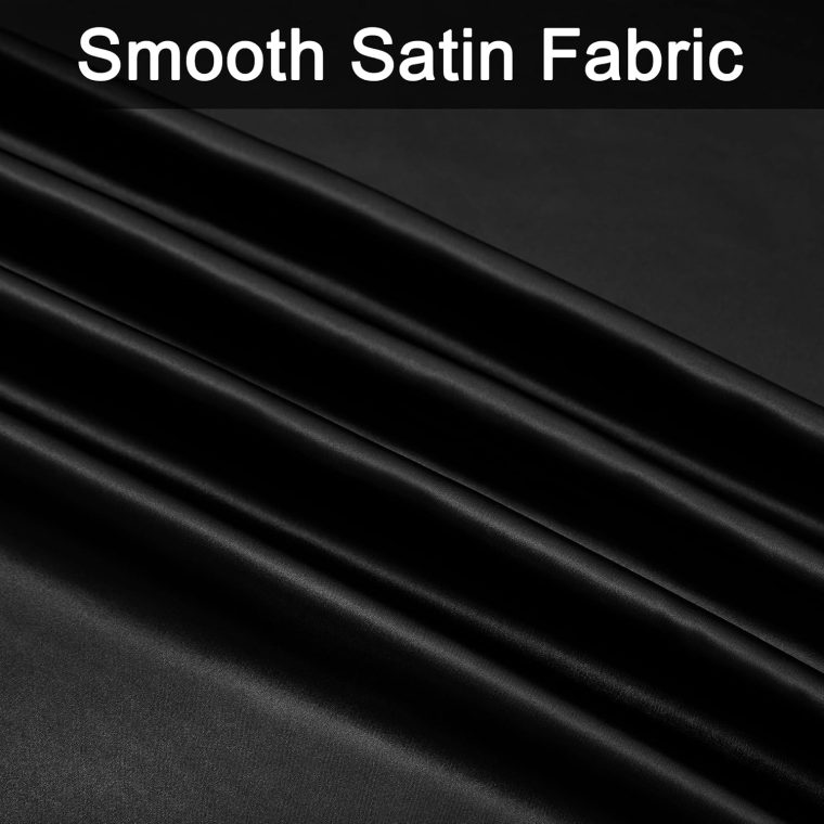 Homiest 60"x80" Duvet Cover for Weighted Blanket, Black Satin Weighted Blanket Cover with 8 Ties, Silky & Removable Zippered Duvet Cover Full/Queen Heavy Blanket Duvet Cover for Adults - Image 5