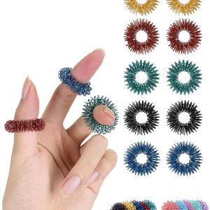 Mr. Pen- Spiky Sensory Rings, 10 Pack, Stress Relief Fidget Sensory Toys, Fidget Rings, Fidget Ring for Anxiety, Stress Relief Rings, Massager for Fidget ADHD Autism, Back to School Supplies