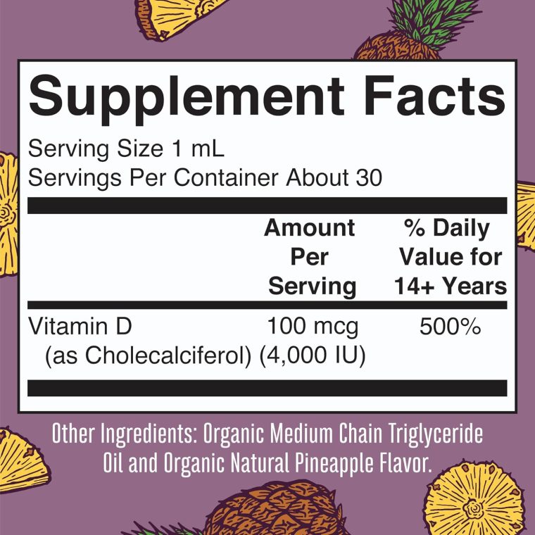 MaryRuth Organics Vitamin D3 Liquid Drops | Megadose 4000 IU | USDA Organic Liquid Vitamin D Spray for Adults & Kids | Immune Support & Bone Health | Vegan | Gluten Free | Non-GMO | 30 Servings - Image 2