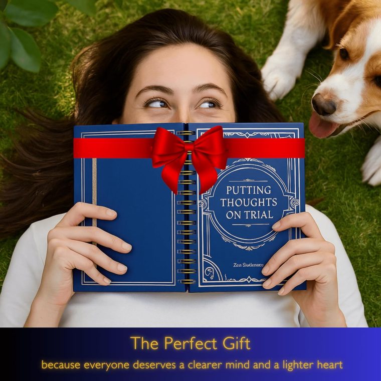 Putting Thoughts on Trial, 2025 CBT-Inspired Fun Courtroom-Style Journal to Challenge Unhelpful Thoughts, Build Resilience - Negative Thoughts Transformer Notebook with Free 3-Color Pen - Women & Men - Image 6