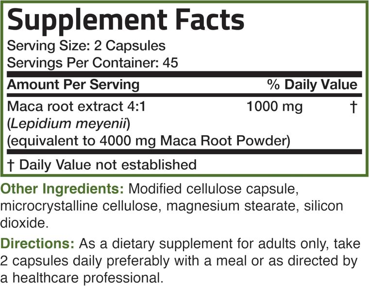Bronson Maca Root Extra Lepidium Meyenii, Non-GMO, 90 Vegetarian Capsules - Image 8