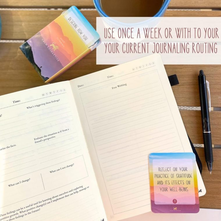 Calm Collective 52 Anti-Anxiety Journal Cards - Cognitive Behavioral Therapy (CBT) Journaling Prompts for Stress Relief, Self Care, Emotional Management, Mindfulness, & Mental Health - Image 2