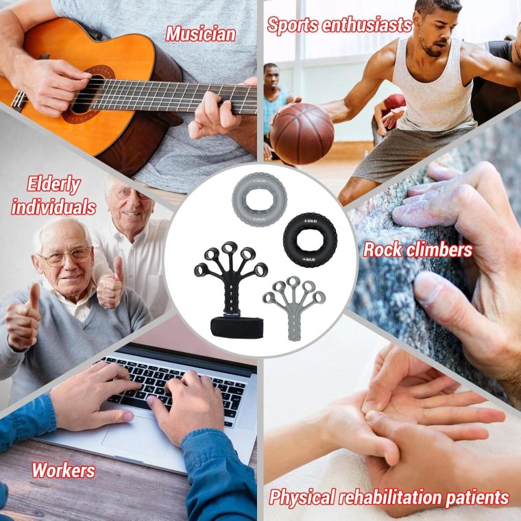 Grip Strength Trainer,4 Pcs Gripster, 8-Gear Strength Adjustment, Used to Exercise Finger Strength, Flexibility and Physical Recovery of Hands. Simultaneous Grip Strength and Tension Exercise. - Image 7