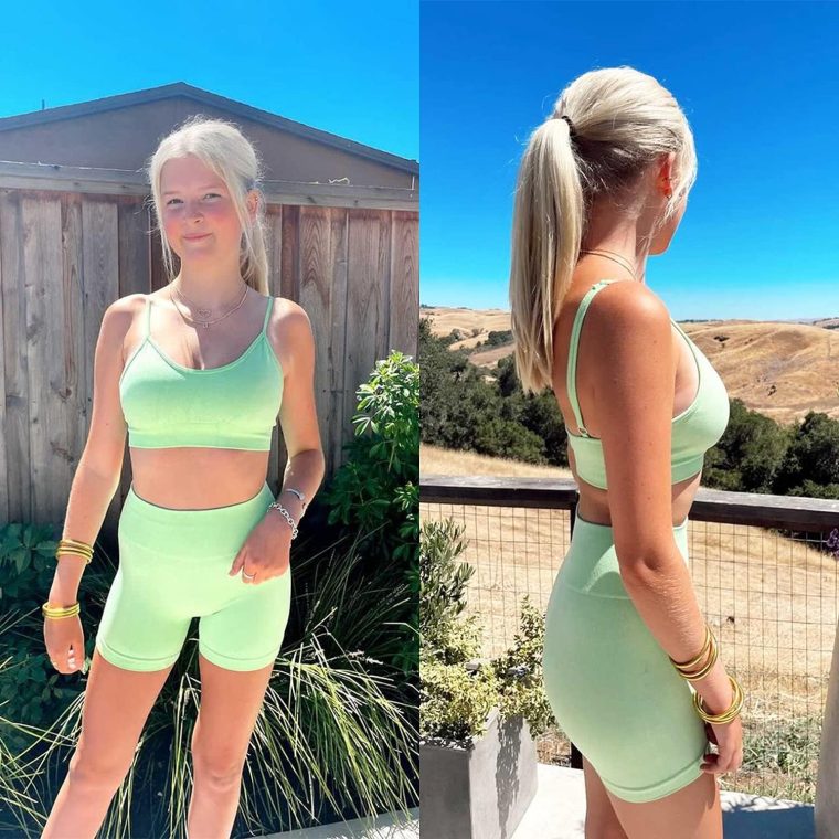 Workout Sets for Women 2 Piece Outfits Gym Shorts Women High Waisted with Adjustable Padded Sports Bra Gym Sets - Image 3