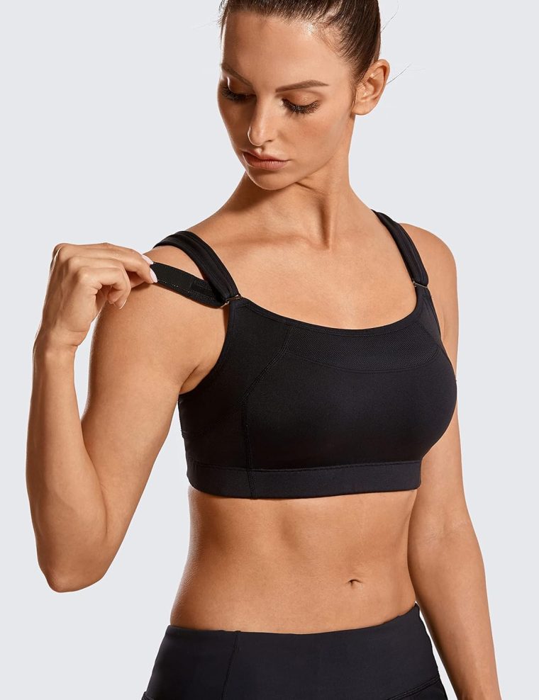 SYROKAN Front Adjustable Sports Bras for Women High Impact Wirefree Comfort No Bounce Support Workout Running Bra - Image 2
