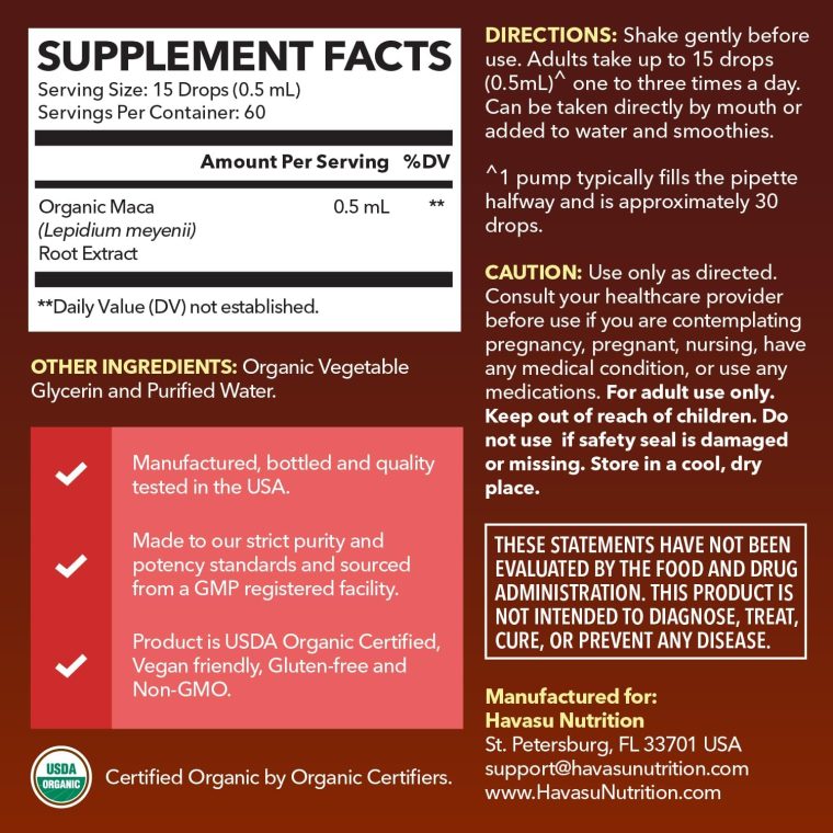 Organic Maca Root Liquid Drops - Supports Hormone Balance, Mood, and Energy in Women and Men - Lepidium Meyenii to Support Performance and Vitality - Non-GMO, Vegan, Unflavored - 60 Servings - Image 2