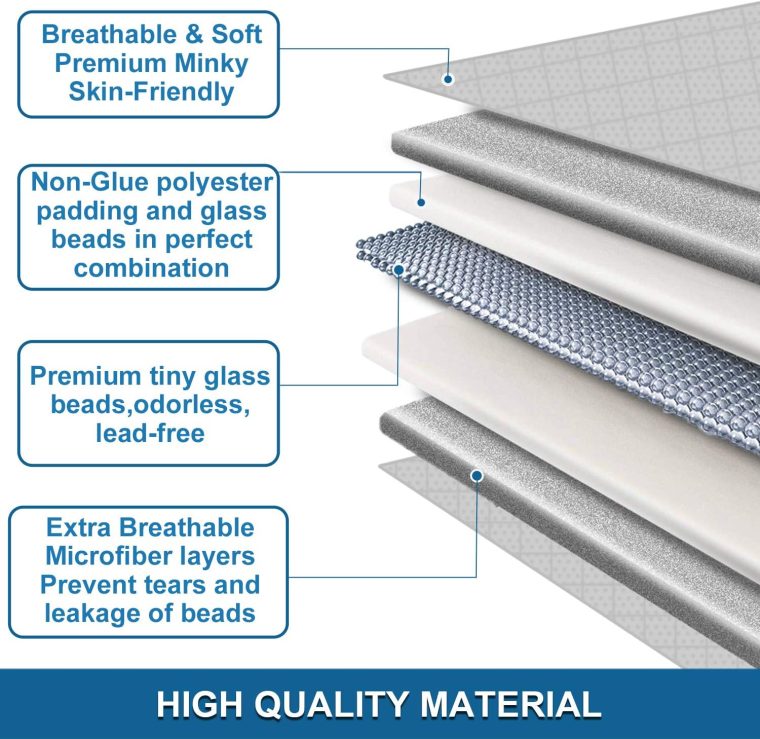 Weighted Blanket Twin 12lbs for Adult(48"×72",Gray) Breathable Soft Minky Weighted Throw Blanket for All Season,Heavy Blanket with Premium Glass Beads - Image 5