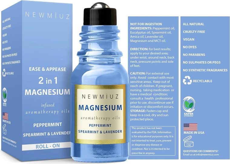 Migraine Roll on Stick Headache Magnesium Arnica Montana Oil Peppermint Eucalyptus Lavender Spearmint Essential Oil Stress Relief Gifts for Women - Image 8