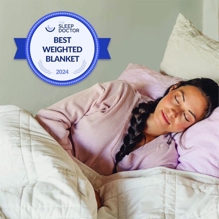 Baloo Weighted Blanket for Adults 20 lb (Pebble White, 60"x80") | Cool & 100% Cotton | Machine Washable & Dryer Safe | Glass Microbead Fill - Image 6