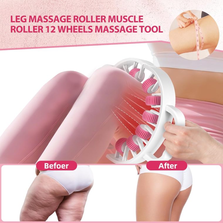 Massager Roller for Cellulite & Lymphatic Drainage – Fascia Muscle Roller Stick for Legs, Thighs, Calf – Deep Tissue Massage Tool for Pain Relief, Body Sculpting, Anti-Cellulite, Athletes Recovery - Image 2