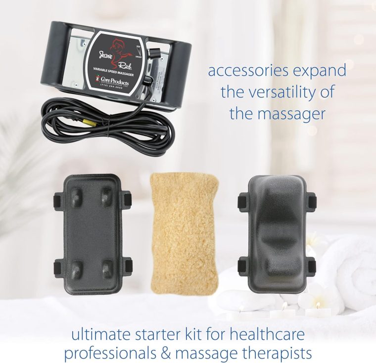 Core Products Jeanie Rub Massager Deluxe Package, Variable Speed Deep Tissue Relaxing Massage Tool with Fleece Pad Cover and Back Accessory - Image 8