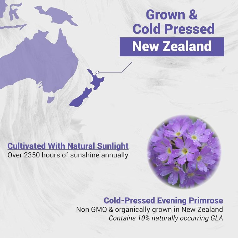 Evening Primrose Oil (1300mg) | 100% Natural from New Zealand | Non-GMO, Soy & Gluten Free, Zero Filler | 120 Softgels - Image 4