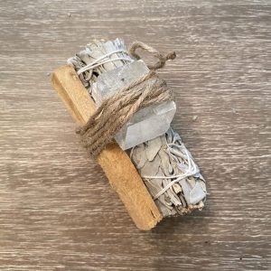 Generic Premium California White Sage, Palo Santo Smudge Sticks, Spiritual Cleansing Gemstone/Crystals, Home Cleansing Kit, Aromatherapy Sage and Palo Santo Sticks, Healing Raw Crystals