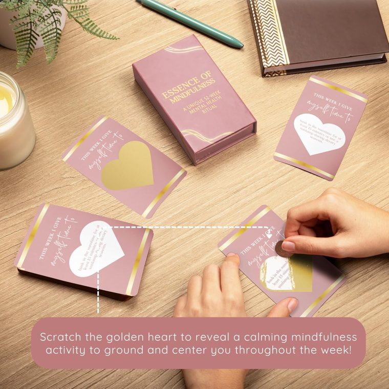 Mindfulness Scratch Off Cards: 52 Weeks of Surprising Mindfulness Activities | Perfect Pair with Your Affirmation Cards | Friendship and Self-Care Gift for Women - Image 7