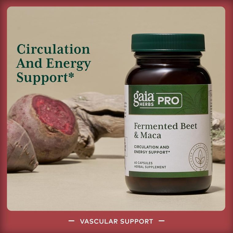 Gaia Herbs PRO Fermented Beet & Maca - Healthy Energy & Circulation Support Supplement* - Kidney Health Supplement with Beet & Carrot Root - Vegan, Gluten-Free, Soy-Free - 60 Capsules (30 Servings) - Image 3
