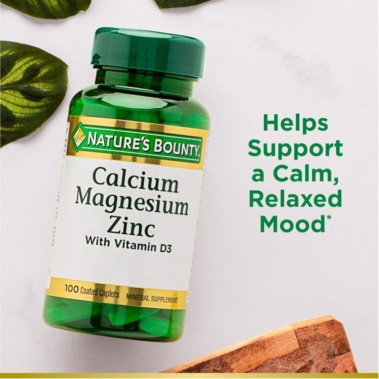 Nature's Bounty Calcium Magnesium & Zinc Caplets, Immune & Supporting Bone Health, 100 Count - Image 4