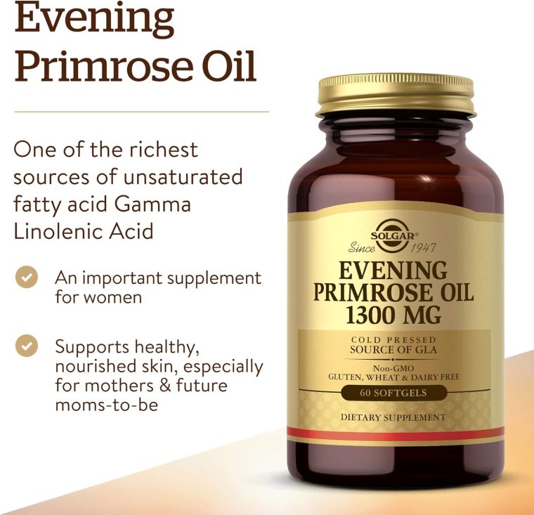 Solgar Evening Primrose Oil 1300 mg, 60 Softgels - Promotes Healthy Skin & Cardiovascular Health - Nutritional Support for Women - Non-GMO, Gluten Free, Dairy Free - 60 Servings - Image 3
