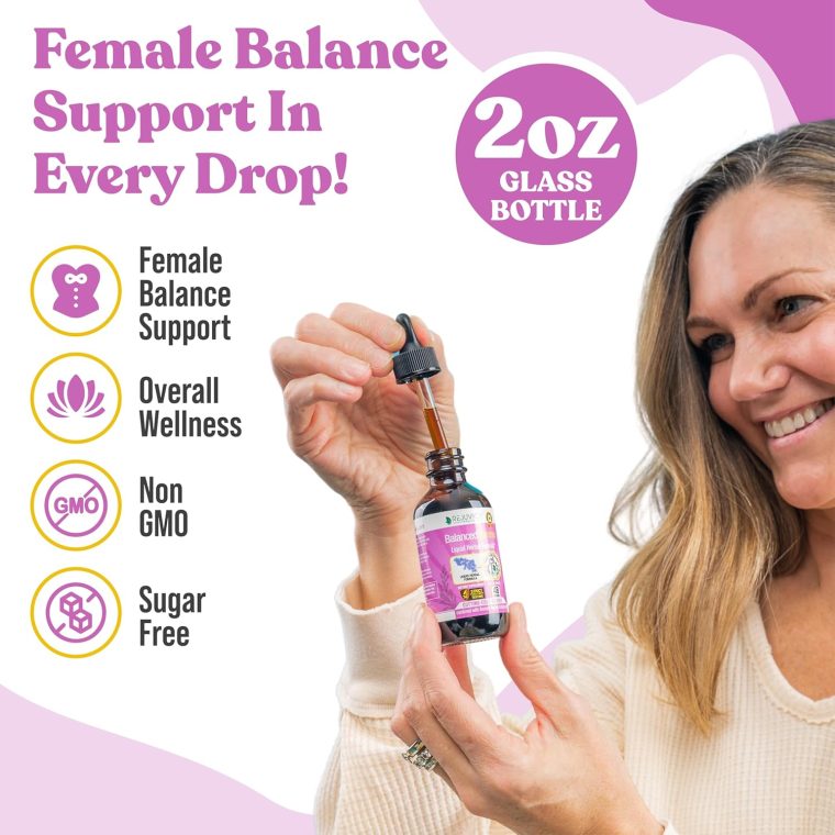 Balanced Femme Natural PMS and Menopause Support for Hot Flashes with Black Cohosh - All-Herbal Liquid Blend - Image 9