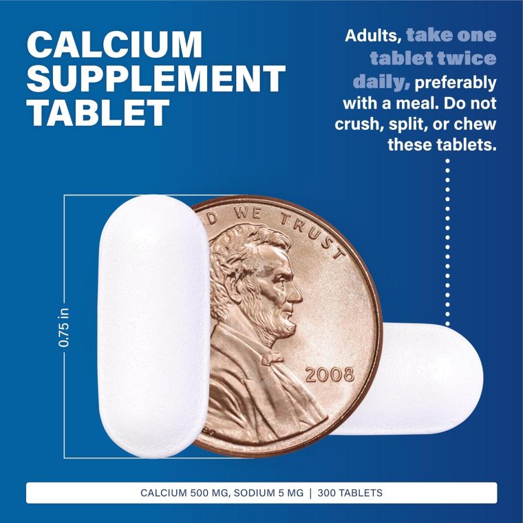 Major Oyster Shell Calcium 500 mg - Daily Calcium Supplement - 300 Tablets (1 Pack) - Image 3