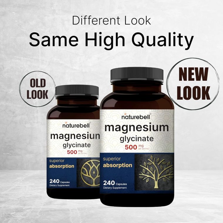 NatureBell Magnesium Glycinate 500mg, 240 Capsules | 100% Chelated & Purified | Sleep, Muscle & Heart Support | 3rd Party Tested, Non-GMO, Gluten-Free - Image 5