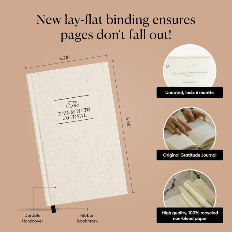 Intelligent Change The Five Minute Journal - Original Daily Gratitude Journal 2025 for Happiness, Mindfulness & Reflection - Daily Affirmations - Undated Planner Gifts for Women & Men - Image 5