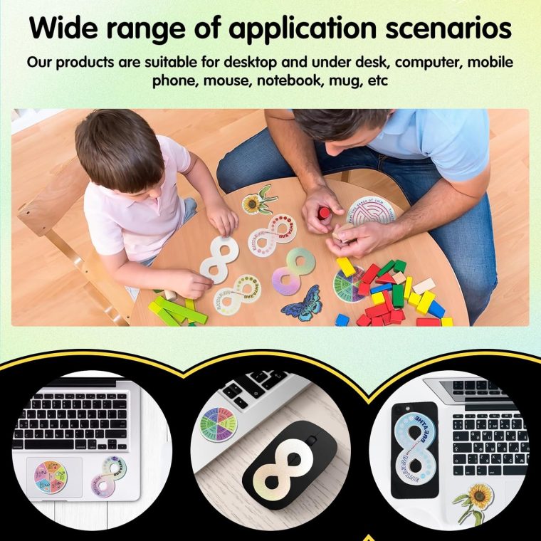 42 Pierces Calm Stickers for Anxiety Sensory Anti Stress Tactile Textured Combined with Breathing Exercise Fidget Strips Suitable and Adults (Mixed Loading) - Image 5