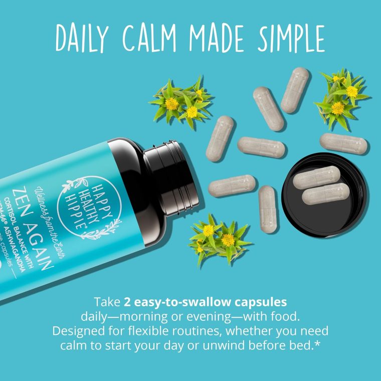 Happy Healthy Hippie Zen Again Cortisol Manager & Go with The Flow Hormonal Balance (180ct) - Image 9