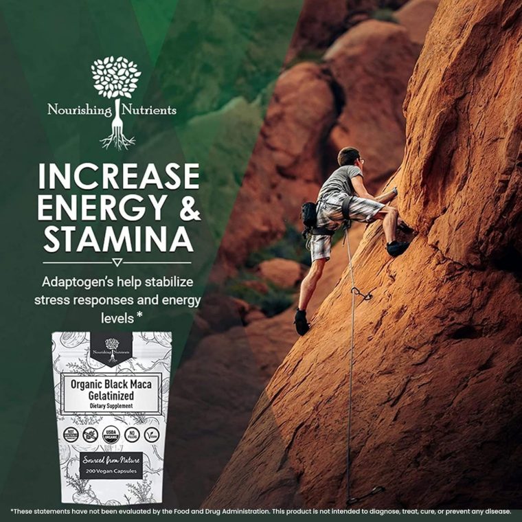 Organic Gelatinized Black Maca – 3X Stronger 200 Capsules for Men & Women, Natural Energy Supplement for Focus, Performance, Stamina & Endurance, Mood Enhancement and Stability, Mental Clarity 1000mg - Image 3