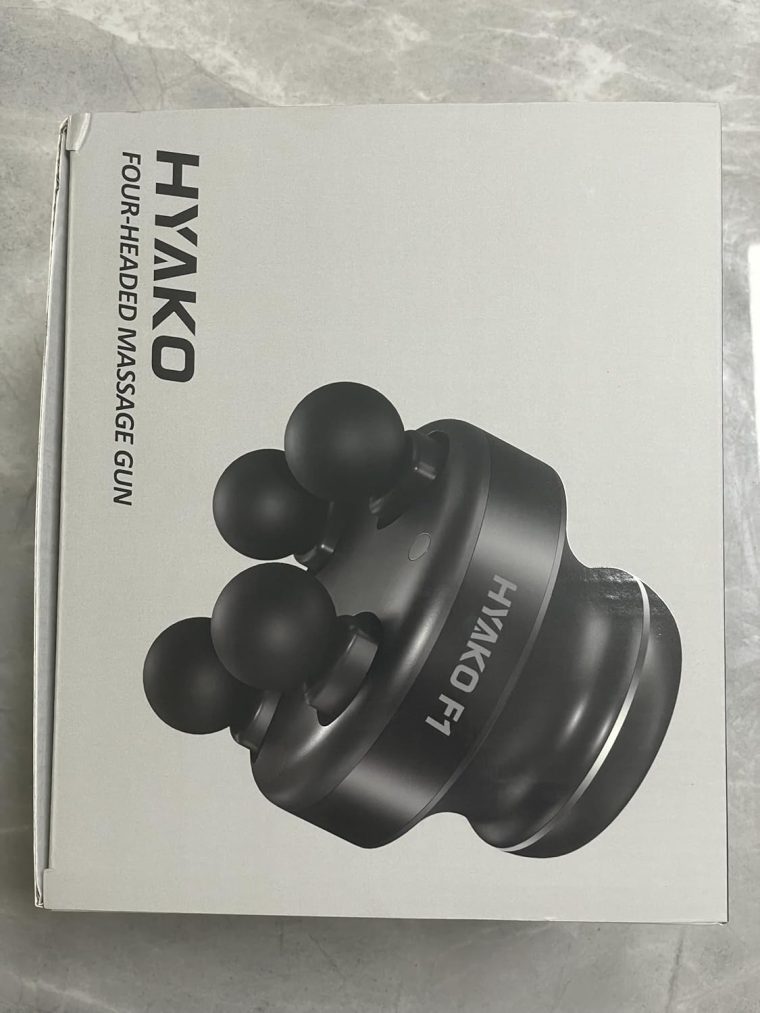 HYAKO F1 4-Heads Handheld Electric Deep Tissue Body Massager – Portable Orbital Professional Muscle Massager Tool for Easing Shoulder and Back Tension and Chiropractic Tool for Myofascial Release - Image 8