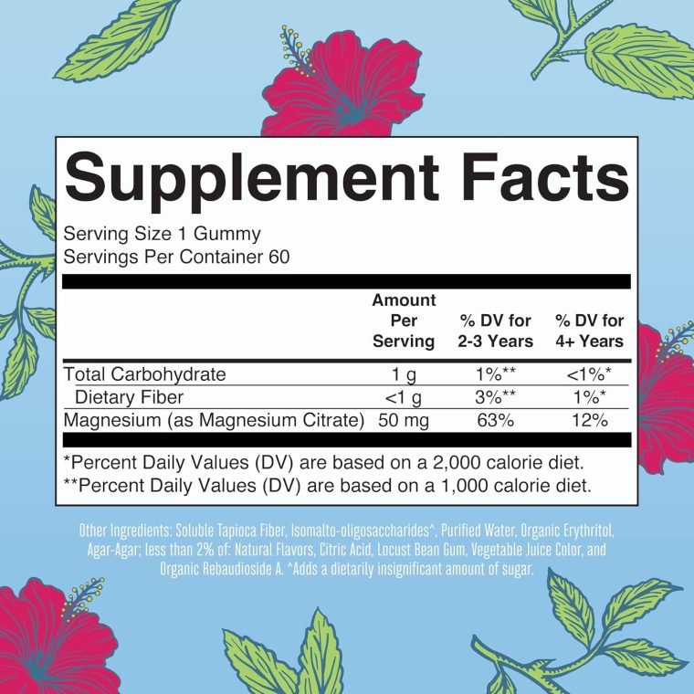 MaryRuth Organics Kids Magnesium Citrate Gummies by MaryRuth's | 2 Month Supply | Sugar-Free | Calm Magnesium Gummies for Kids 2+ | Bone Health | Calcium Absorption | Vegan | 60 Count - Image 2