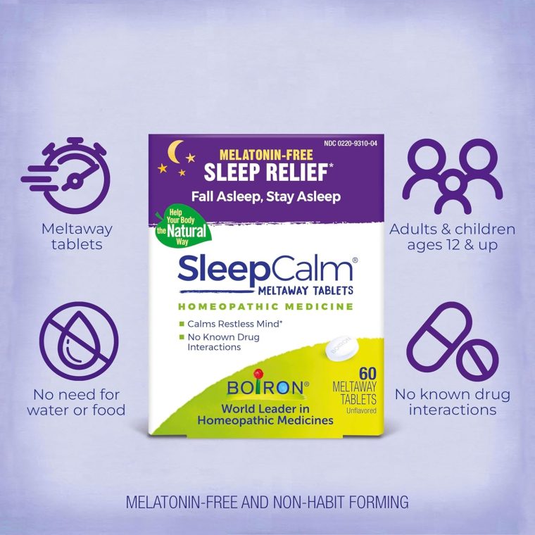 Boiron SleepCalm Sleep Aid for Deep, Relaxing, Restful Nighttime Sleep - Melatonin-Free and Non Habit-Forming - 60 Count - Image 3
