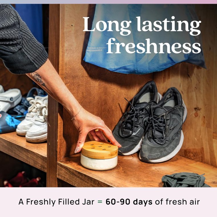 Azuna Air Freshener & Odor Eliminator for Strong Odor | 2 Room Kit Includes (2) 8 oz. Empty Luxe Glass Jars & 12 oz | Refill with Tea Tree Essential Oil Gel | Aromatherapy | Last 60-90 Days - Image 8