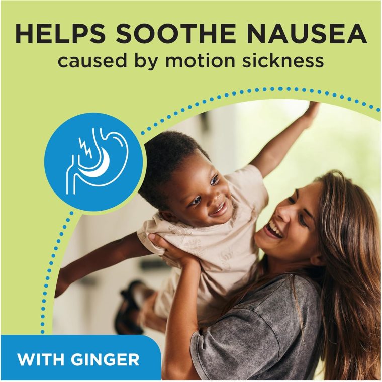 From the Makers of Dramamine, Advanced Herbals, Nausea and Stress Support with Ginger and Ashwagandha, Tropical Fruit and Ginger Flavored Lozenges, 20 Ct - Image 2