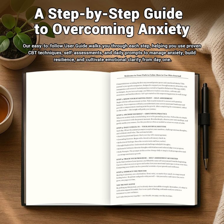 Guided Anxiety Journal for Women and Men – Cognitive Behavioral Therapy Journal with Repetitive Mindfulness Prompts, Self-Care & Anti-Anxiety Journals for Mental Health & Wellness (Pink) - Image 6