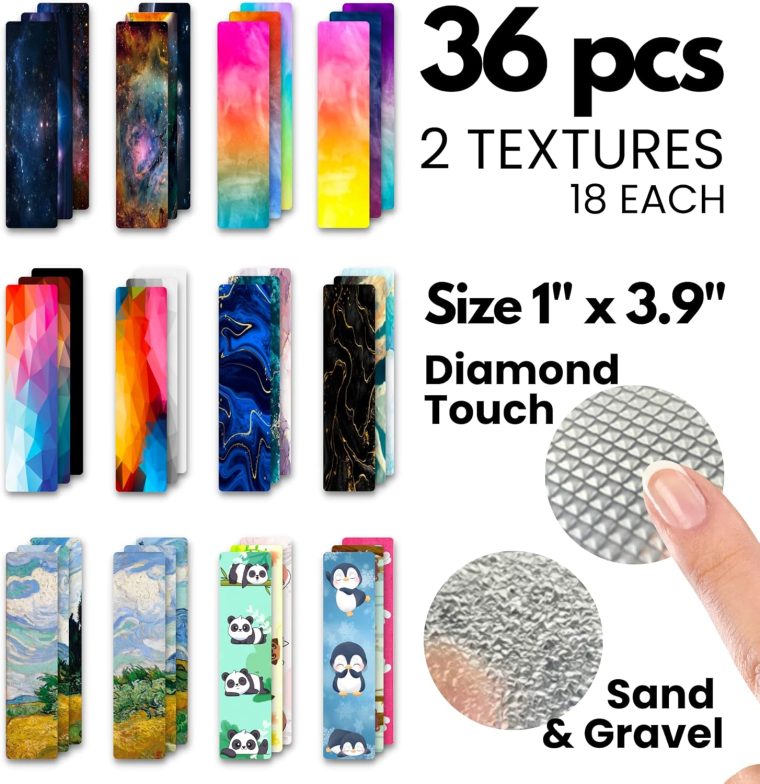 36 Unique Calm Sensory Strips – Two Surface Patterns Calm Sensory Stickers for Anxiety and Stress Relief – Textured Cute Stickers - Image 6