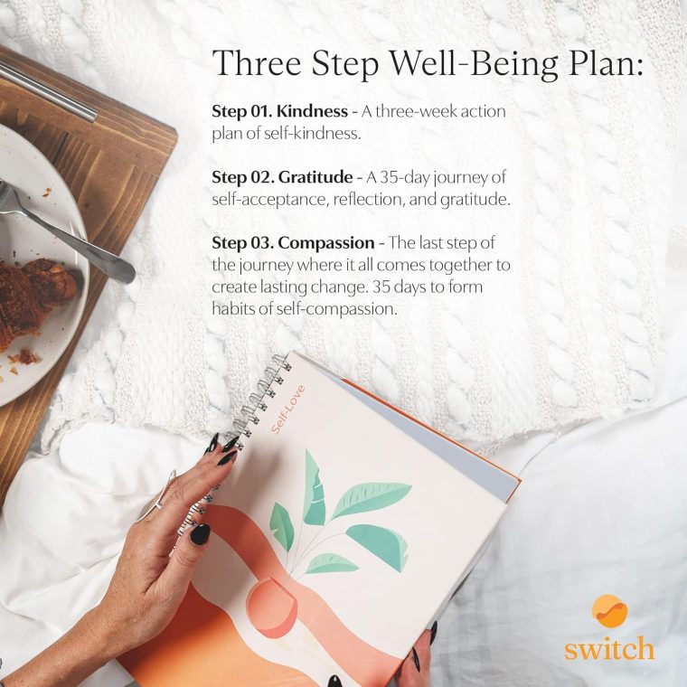 Switch Research Self-Love Journal - Self Care Journal for Women with Prompts - Mindfulness & Gratitude Journal, Therapist Recommended for Self Reflection & Personal Growth - Guided Writing Notebook A4 - Image 8