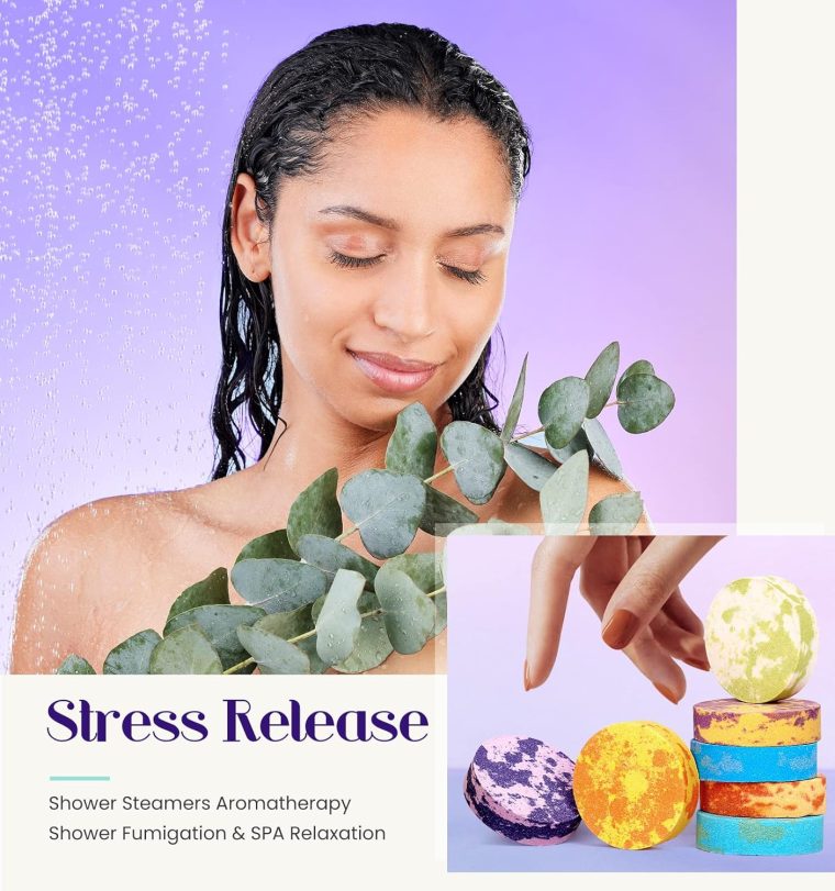 Shower Steamers Aromatherapy for Women – 8 Scented Shower Tablets with Gift Packaging, Self Care Bath Bombs for Stress Relief & Home Spa, Birthday Gifts for Women, Men, Dad, Grandma & Daughter - Image 5