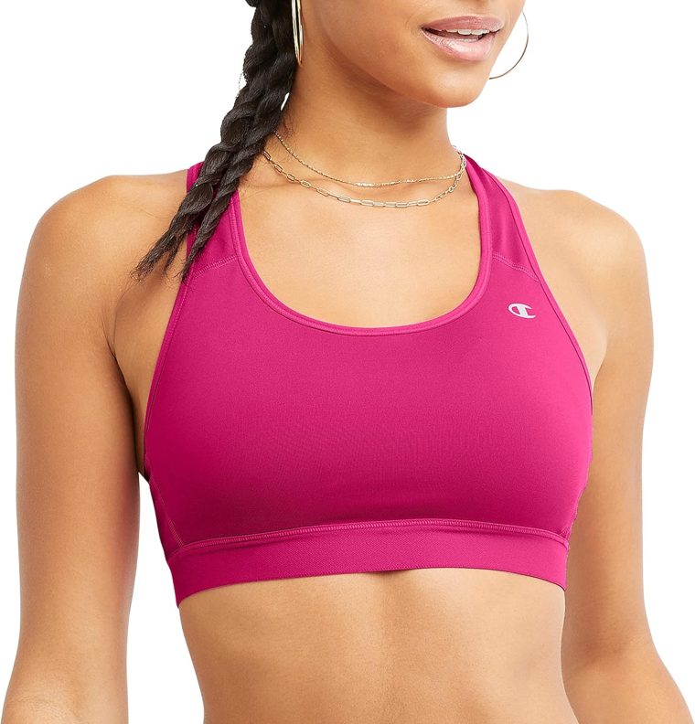 Champion Women's Sports Bra, Compression, Moisture Wicking, High-Impact Sports Bra For Women